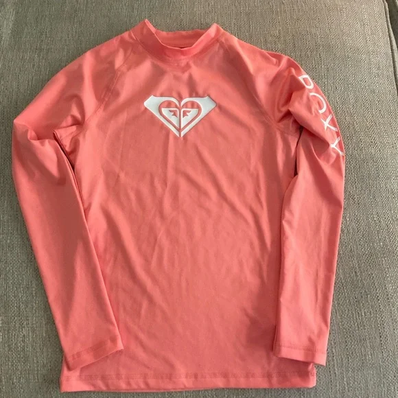 Roxy whole Hearted Long-Sleeve UPF 50 Rashguard swim top. - Picture 5 of 10